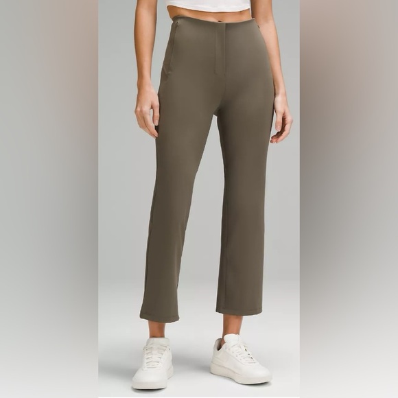 NWT Lululemon Smooth Fit Pull-on High Rise Cropped Pant in Army Green Size 2 - Picture 2 of 6